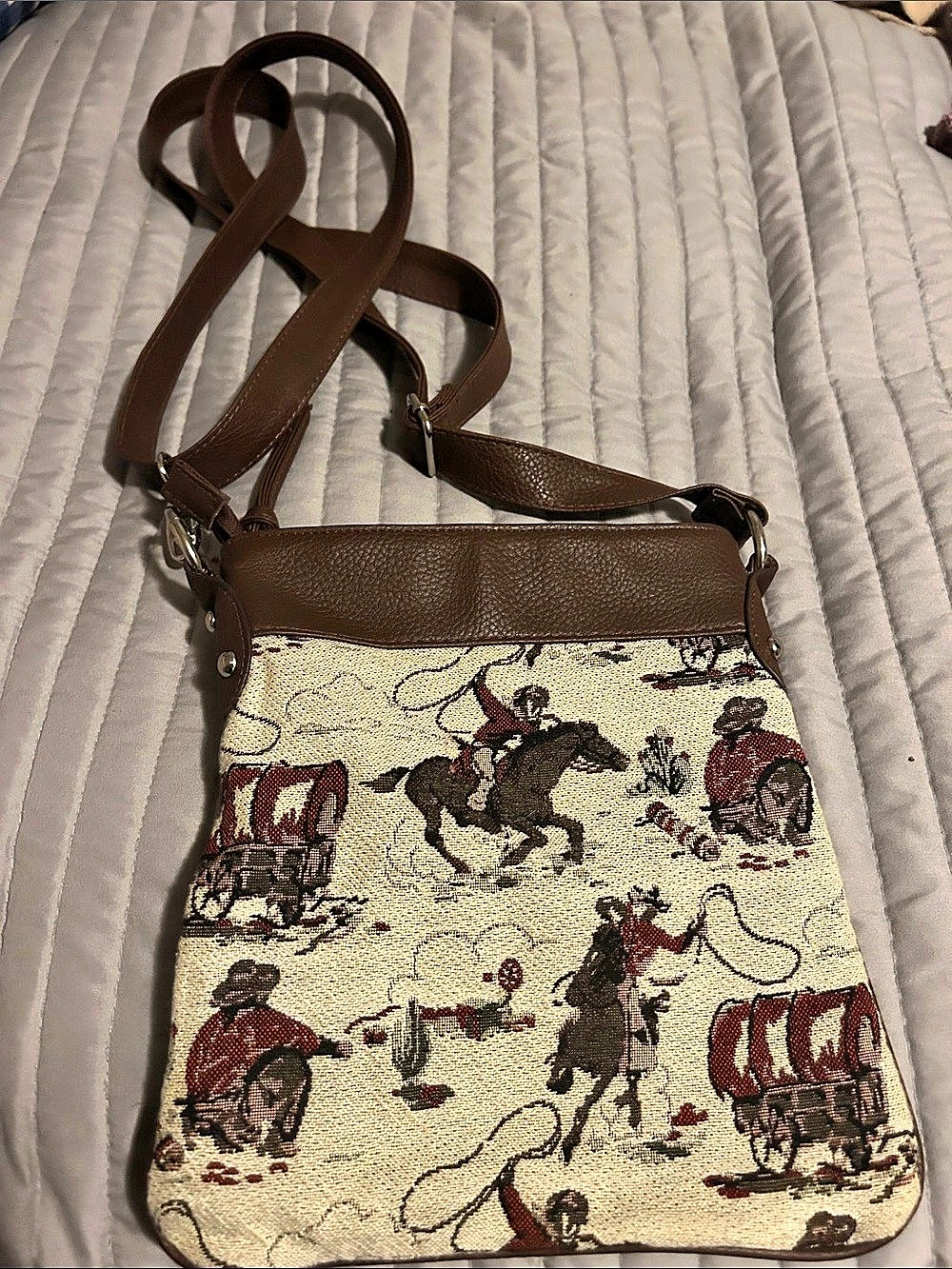 Brown & Cream Crossbody Bag